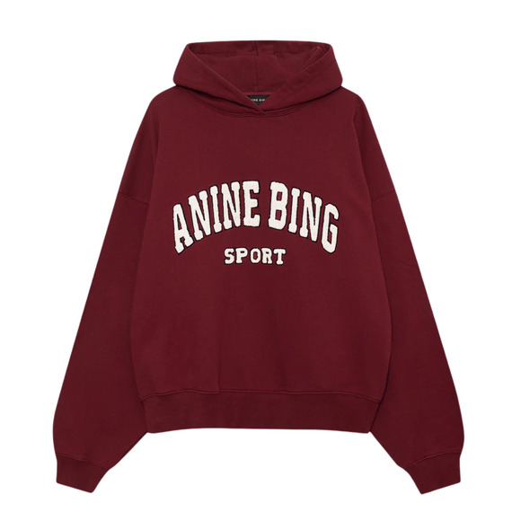 Anine Bing Tops - NWT Anine Bing Sport Alec Hoodie Pullover Oversized Women’s Medium Cabernet Red